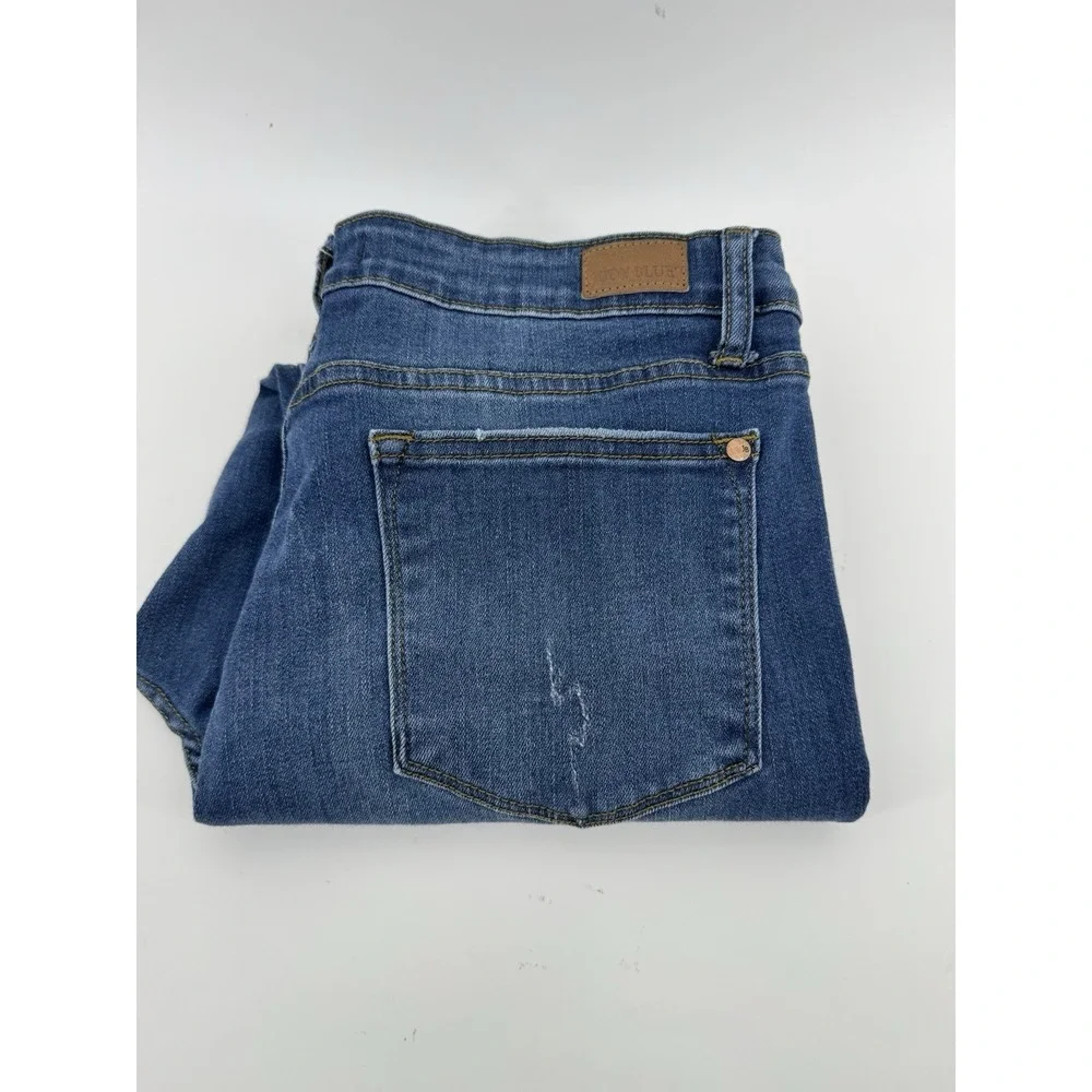 Judy Blue Angie Comfy Chic Mid Rise Relaxed Skinny‎ Cropped Jeans Size 32